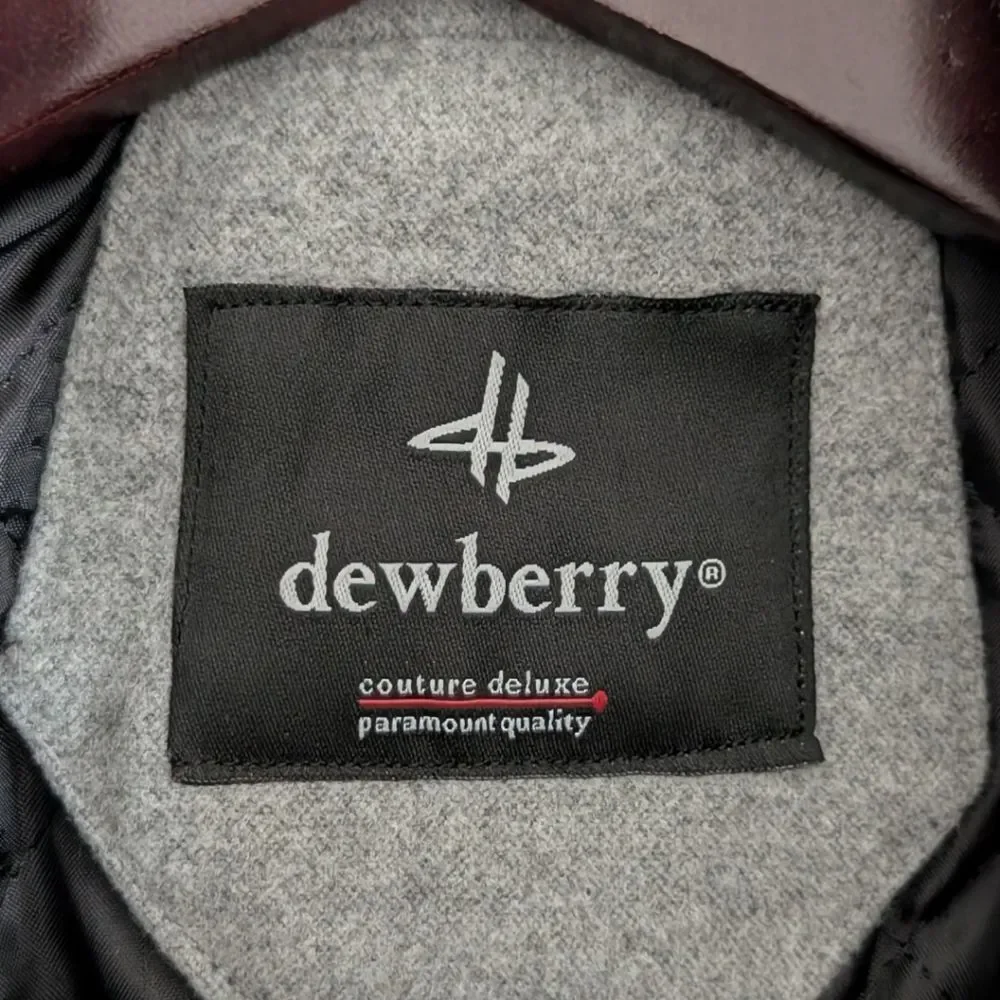 Dewberry Couture Wool Blend Overcoat Grey XL Slim Fit (Fits Like M/L) NWT